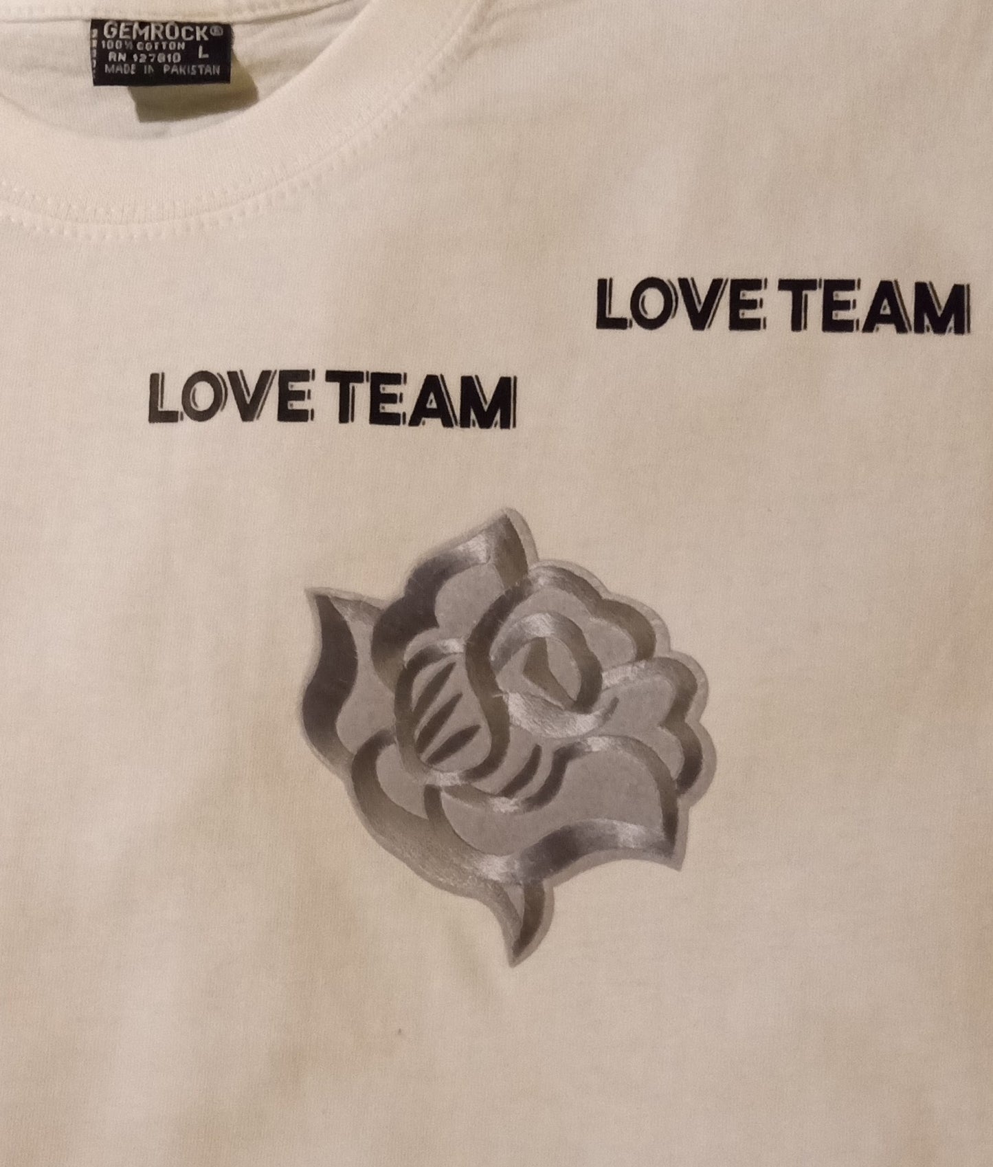 Grey Rose Love Team T-shirt